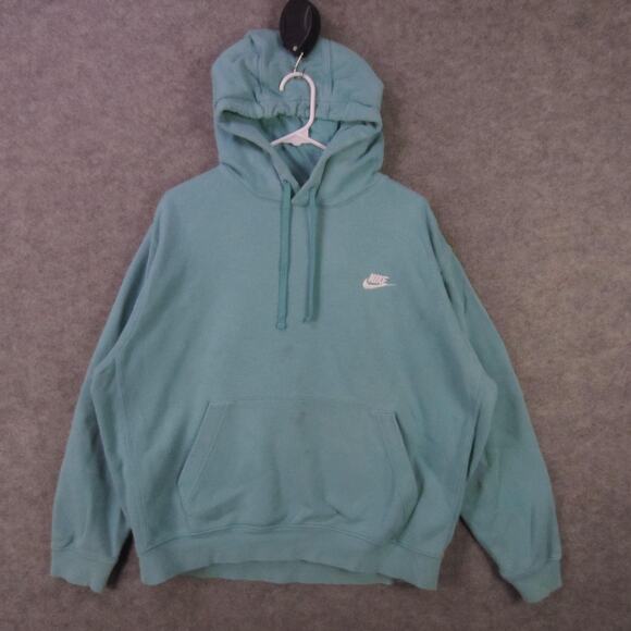 Nike Other - Nike Pullover Hoodie Mens Large Teal Green Embroidered Swoosh Kangaroo Pocket